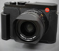 LIM'S Genuine Italy Leather Camera Half Case Metal Grip Dovetail Plate for Leica Q3 [Black] by LIM%27S