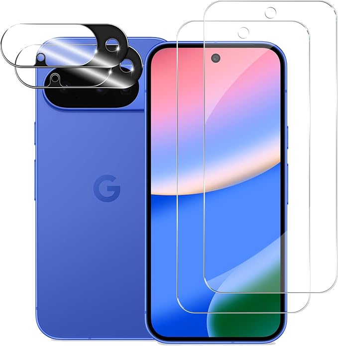 BIGFACE for Pixel 10 Tempered Glass Screen Protector + Camera Lens Protector [ 2 + 2 Pack ][Fingerprint Unlock] [Anti-Scratch] [Case Friendly] Clear HD Protective Film for Google Pixel 10 5G by Wehaveaprofessionalteam