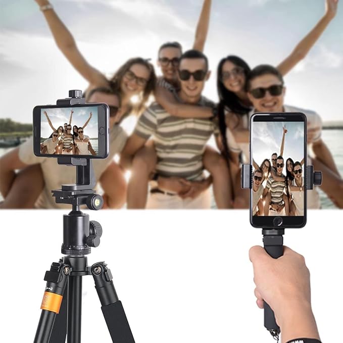 Ergonomic Smartphone Vlogging Hand Grip Stabilizer Holder Mount Video Kit | Landscape+Portrait Dual Mode, Anti-Falling Safety Strap,Mic/Light Adapter,Portable & Solid Selfie Stick for iPhone Samsung - Image 7