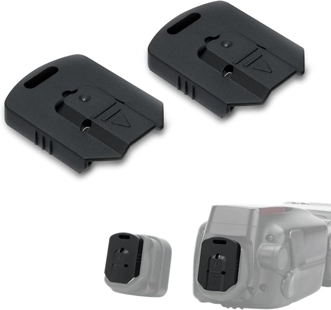 JJC 2PCS Flash Hot Shoe Cover Cap for Canon Flash Speedlight 270EX II 580EX II 430EX III-RT, ABS Flash Shoe Mount Protector with Self-Locking Function by JJC