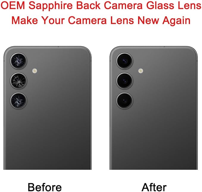 2 Sets Rear Back Camera Lens Glass Replacement for Samsung Galaxy S24 6.2-inches with pre-Installed Adhesive and Reparing Toolkit - Image 5