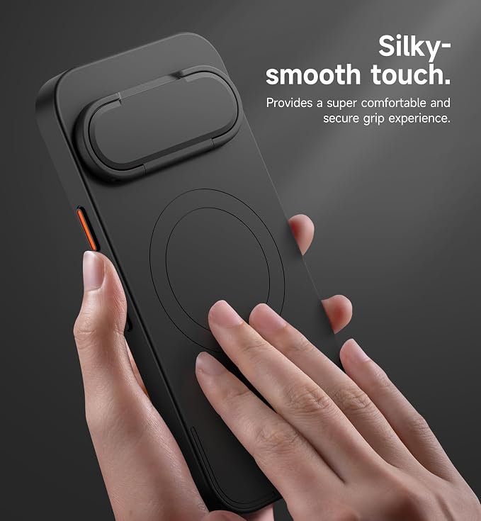 SURITCH for Google Pixel 9/9 Pro Phone Case, Compatible with MagSafe, Protective Cover with Camera Cover & Adjustable Metal Kickstand for Pixel 9/9 Pro -Black - Image 5