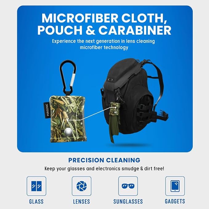 Microfiber Cloth & Glasses Wipes (6 Pack) Lens & Glasses Cleaning Cloth - Eye Glass Clean Cloths - Eyeglass Cleaning Cloth - Glass Cleaning Cloth - Camera Lenses & Gadget Delicate Screens - H-Green - Image 3