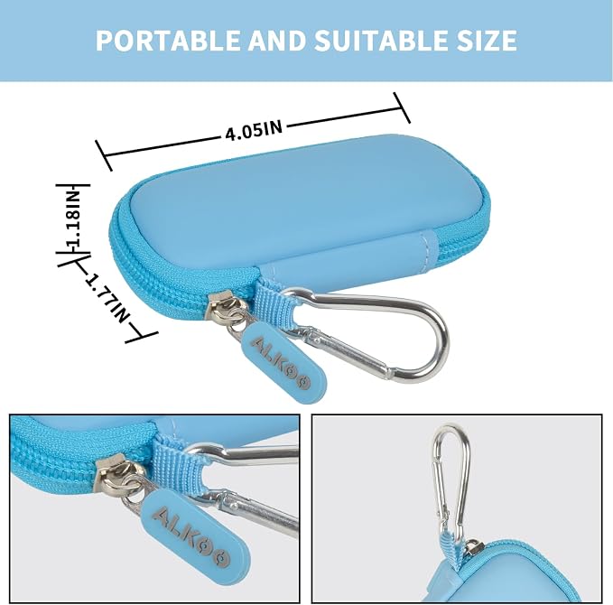 USB Flash Drive Case, SD Card/Thumb Drive/Memory Cards Holder, Bag Only | SDXC/SDHC Storage, Electronic Accessories Organizer for SanDisk / for Samsung, for Students/IT/Office/School/Travel,LightBlue - Image 3