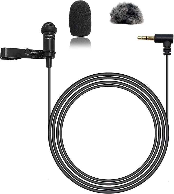 Lavalier Lapel Microphone Omidirectional Condenser Microphone for DJI Mic 2,Mic for Rode Wireless GO 2 / II Transmitters(Standard 3.5mm TRS Plug for DJI and for Rode) by NewTH
