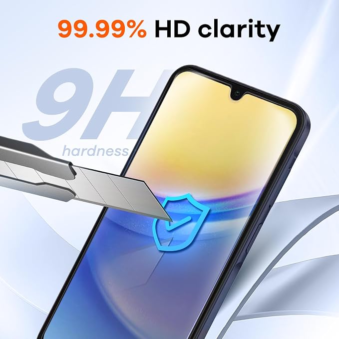 4+4 for Samsung Galaxy A15 5G Screen Protector Camera Lens Protector | 9H Tempered Glass Cell Phone Protector - Image 4