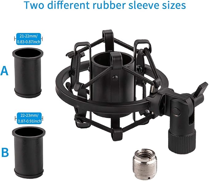 Microphone Shock Mount for 21mm-23mm Small Diameter Size Instrument Condenser Mic or Shotgun Mic like Rode NTG-1 NTG-2 - Image 6