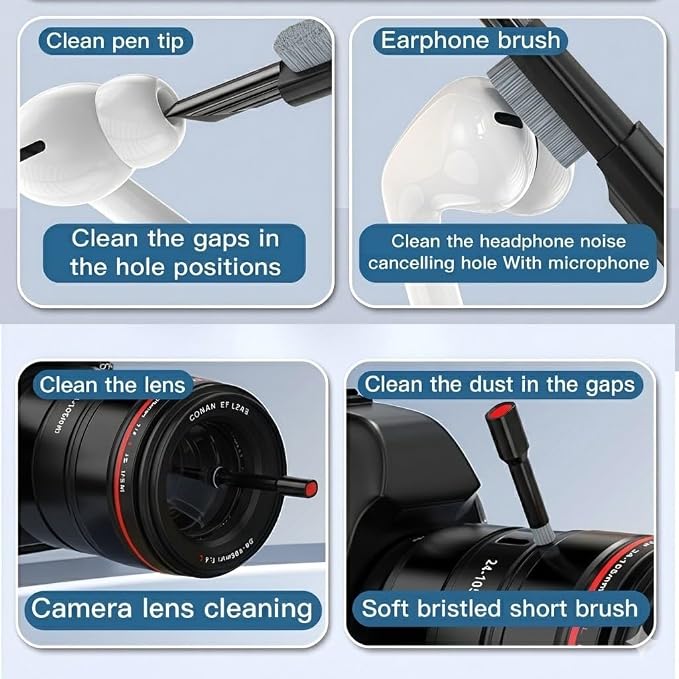 22 in 1 Precision Cleaning Kit – Professional Electronic Device Cleaning Tools for Phone, airPods Headset, Keyboards, Cameras, Laptop & More (Black) - Image 2