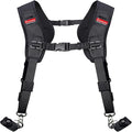 Double Shoulder Camera Strap Harness Quick Release Adjustable Dual Camera Tether Strap for DSLR SLR Camera (focus) by ztowoto