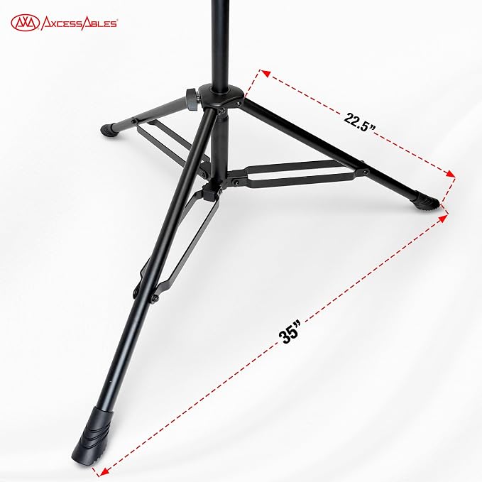 AxcessAbles AXCMB-T Heavy Duty Microphone Boom Stand with Weighted Tripod Base | 80.5-inch Height Overhead Mic Stand | 65.5-Inch Boom Arm Stand | Shotgun Video Mic Stand | All Metal Construction - Image 6