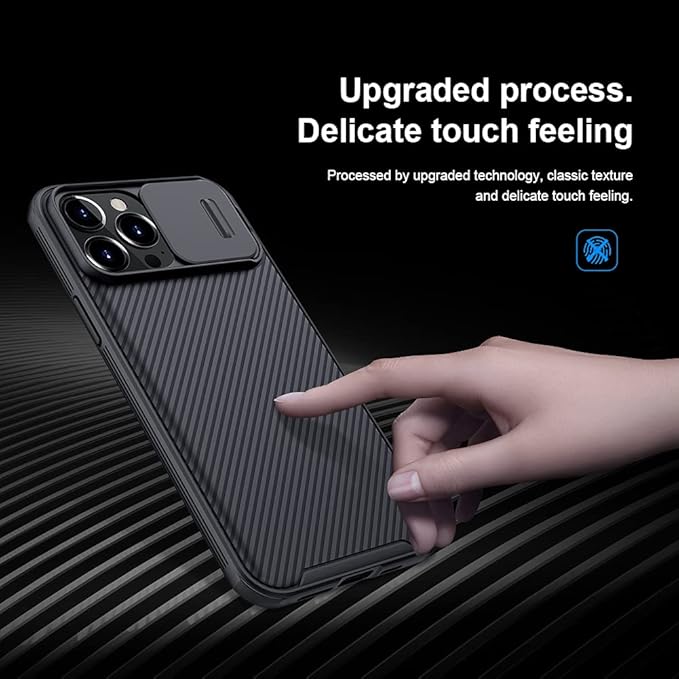 Mangix for iPhone 13 Pro Max Case with Camera Cover,Slim Fit Thin Polycarbonate Protective Shockproof Cover with Slide Camera Cover, Upgraded Case for Apple iPhone 13 Pro Max (Black) - Image 2