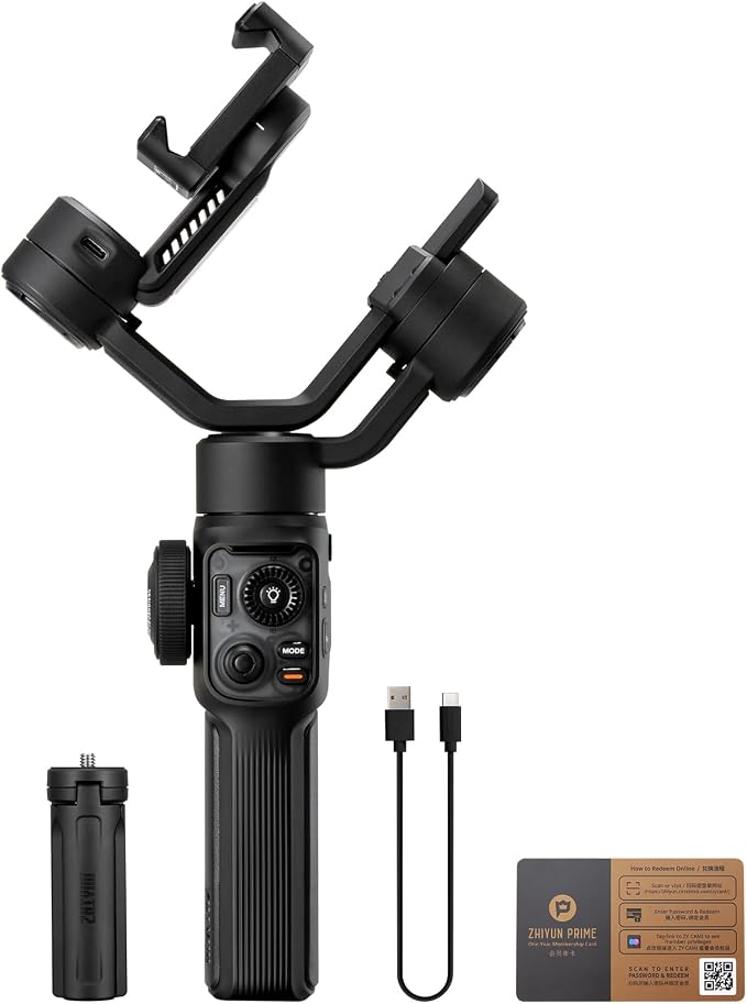 ZHIYUN Smooth 5S AI [Official] 3-Axis Gimbal Stabilizer for Smartphone, iPhone Gimbal with Built-in Fill Light, Tripod, Phone Stabilizer for Video Recording Supports Gesture Control, 360° Inception | iPhone Gimbal with Built-in Fill Light, Tripod, Phon... - Image 9