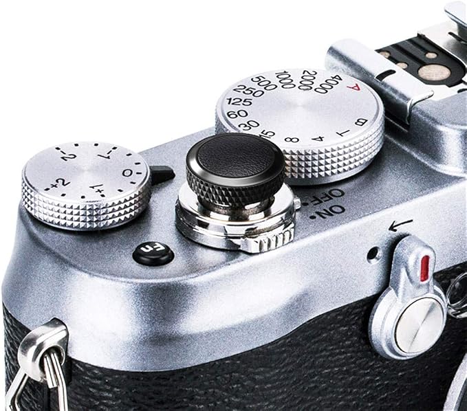 Soft Camera Shutter Release Button Cap for Fujifilm XT30III X-M5 X Half X100VI X-T5 X-T30 II X-T20 X-T10 X-E5 XE4 X-T4 XT3 XT2 X-Pro3 X100V X100F X100T X100S GFX100RF RX10 IV III RX1RII RX1R RX1 Black by JJC