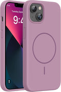 Miracase Silicone & Magnetic for iPhone 13 Case, Blackcurrant | Compatible with MagSafe, Soft Microfiber Lining, Premium Silicone Cover Shockproof Drop Protection Phone Case for 13 by Miracase