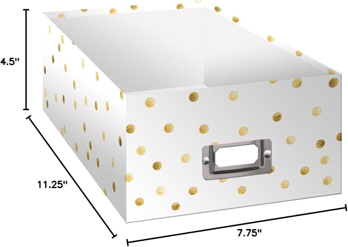 Pioneer Photo Albums B-1G Golden Dots Photo Box, Gold (Pack of 6) - Image 4