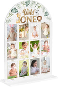 My First Year Photo Board Baby Milestone Signs One Year of Baby Photo Board, Best Babies Keepsake 10x14 Inches Acrylic Sign Decor Fits 2" x 3" Photo A01 by WelcometoMgfyfghj