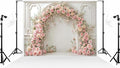 Kate 10×6.5ft (3×2m) White Plaster Line Wall Backdrop Photography Arched Flower Door Indoor Birthday Girl Party Party Wedding Maternal Portrait Background Photography Studio Props Photos Videos by KateBackdropforPhotography