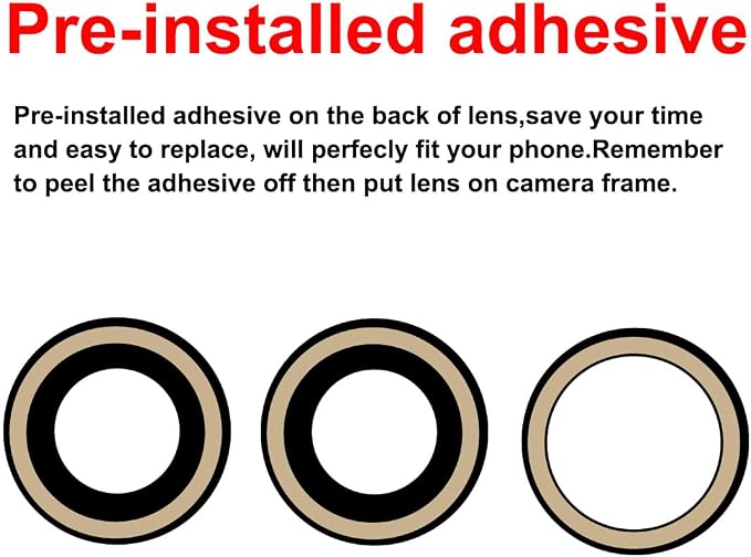 Back Rear Camera Lens Glass Replacement for iPhone 12 Pro 6.1 inches with pre-Installed Adhesive and Reparing Toolkit - Image 4