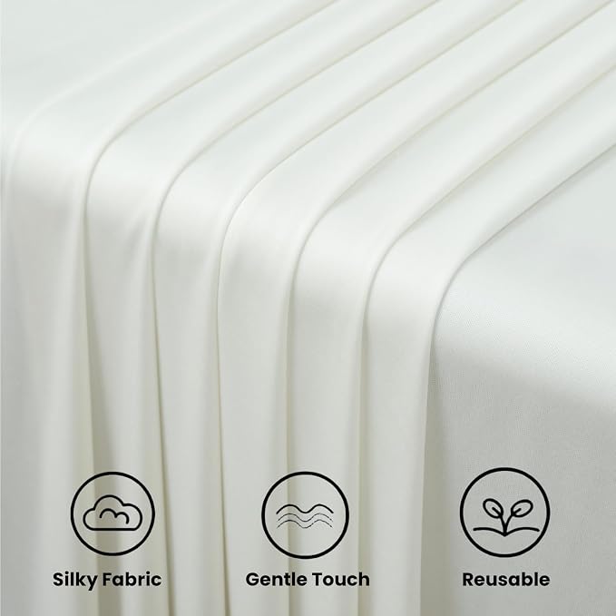 10 ft x 10 ft Wrinkle Free Ivory Backdrop Curtain for Wedding Parties, Polyester Ivory Photo Backdrop Drapes 2 Panels 5x10ft for Baby Shower Photoshoot Engagement Birthday Party Photography Background - Image 4