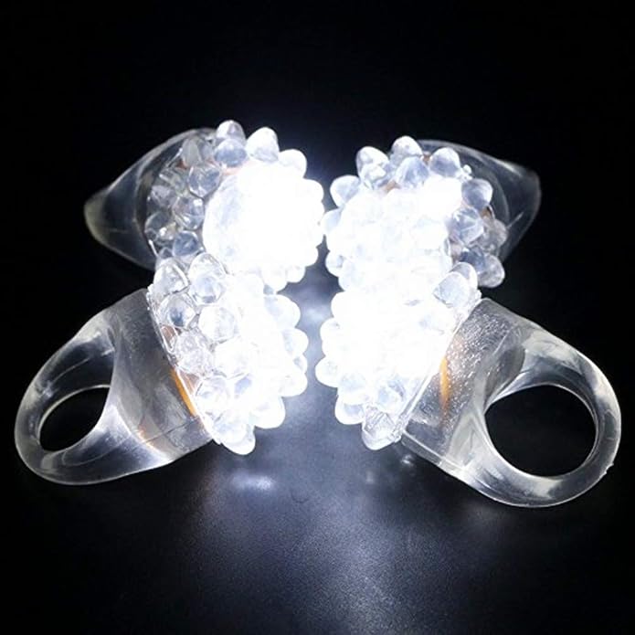 LACGO LED Flashing Finger Toys - Blinking Bumpy Finger Toys Finger Light Adult Novelty Favor Glow up Flashing Finger Gift for Easter Party Birthday Classroom Prizes - Image 2