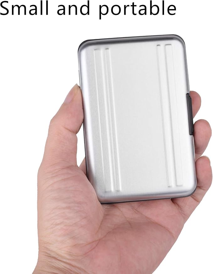 Aluminum Shock Resistant Carrying Box Memory Card Storage Case Holder 8 Slots for SD SDHC MMC Micro SD TF Cards Silver - Image 7