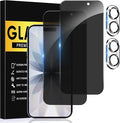 2+2 Pack Privacy Screen Protector for iPhone 17, 6.3 Inch | Camera Lens Protector, Tempered Full Screen Glass, Anti-Spy, Bubble Free, Case Friendly by AVOAR