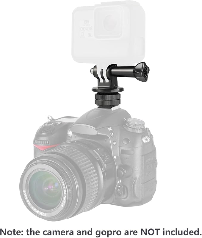 NEEWER Phone Holder/Hot Shoe Mount Adapter Kit Action Camera Mount Compatible with GoPro Hero 12 11 10 9 8 7 6 5 DJI OSMO Action 4 3 2 iPhone 15 Pro Max 14 13 Pro Samsung S23 for DSLRs Ring Light - Image 8