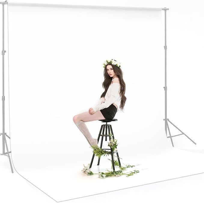 CPLIRIS 10x12ft White Backdrop Photography Photo Shooting Background with Matt Surface for Protrait Photoshoot or Party Decoration by CPLIRIS
