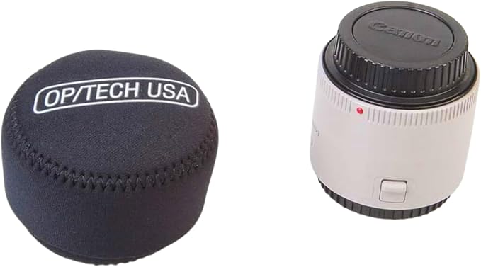 OP/TECH USA Fold-Over Neoprene Lens Pouch – Camera Lens Case for safe Lens Cover storage, Great for Photography & outdoor shoot, Keeps your Lens secure with No-Lose Lid-304 (Black) - Made in USA - Image 4