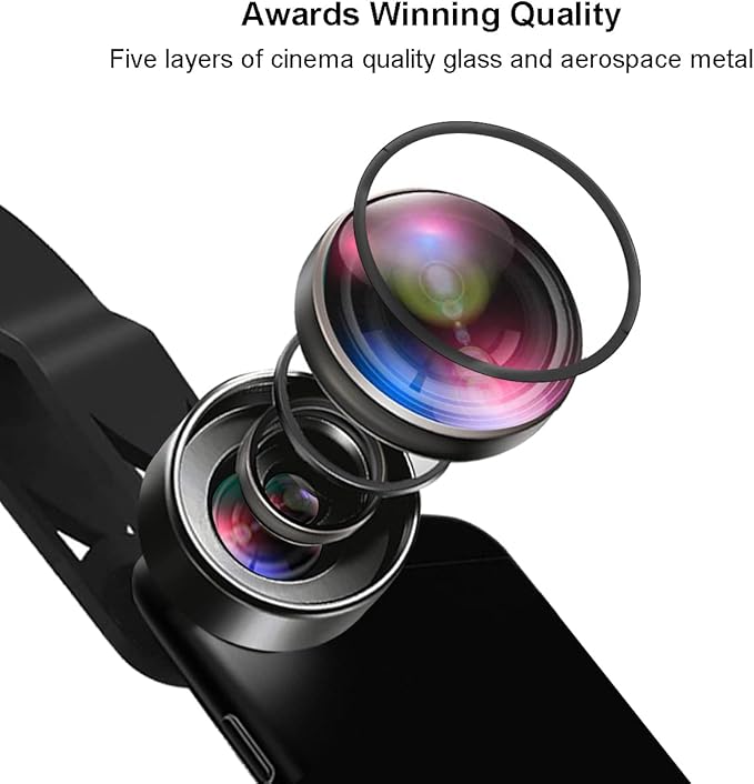 KEYWING Fisheye Lens, 198° Fish Eye Phone Camera Lens Kit for iPhone | Fish Bowl Camera Lens, Phone Lens Accessories, Lens Attachments for iPhone 6 7 8 X Samsung Smartphone - Image 2