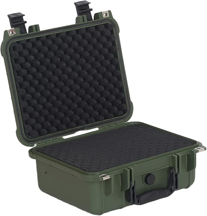MEIJIA All Weather IP67 Waterproof Hard Camera Case,Hard Protective Case,Hard Case with Customizable Foam,Fit Use of Drones,Camera,Equipments,Pistols(Green,13.35 x11.63x5.98inches) - Image 5