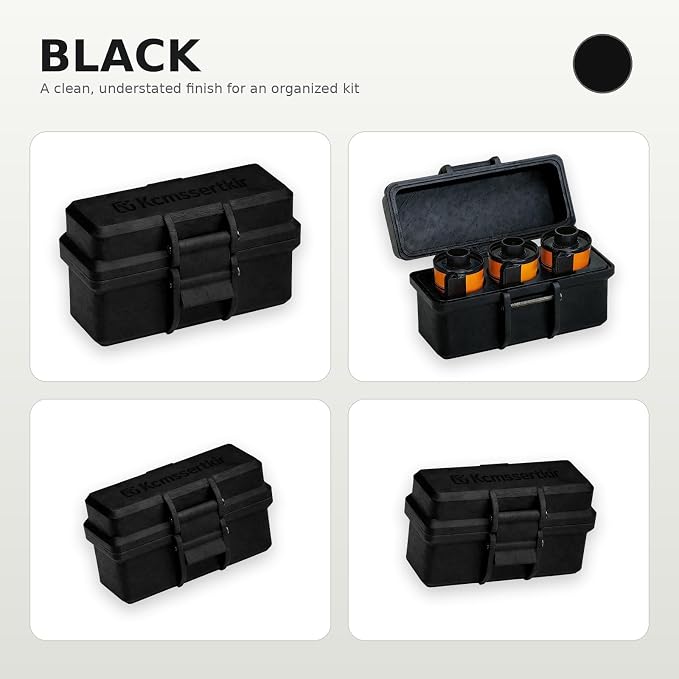 35mm Film Storage Case, 3-Roll Film Canister Holder with Snap Latch, PET Organizer for 135 Film - Image 6