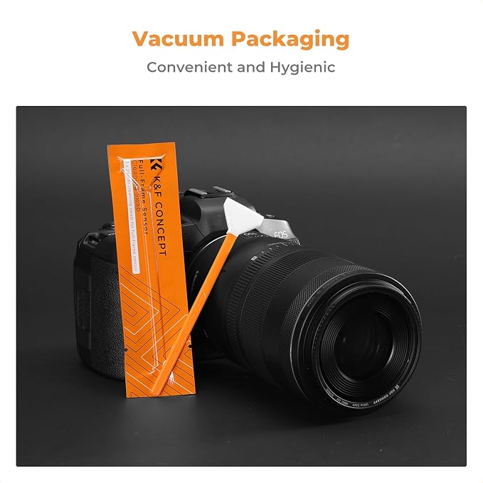 K&F CONCEPT 24mm Full-Frame Sensors Cleaning Swabs X10，Camera Clean | High-Efficiency ,Vacuumed Package,Soft and Flexible,Easy to Carry,Smooth and lint-free for CCD CMOS,Multi-Device Use - Image 6