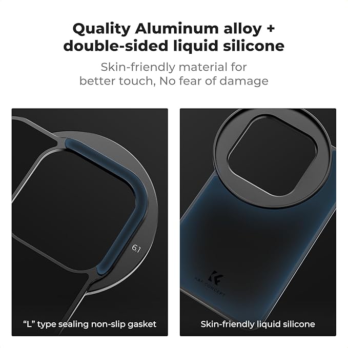 K&F CONCEPT 6.1 inch Magnetic Lens Filter Mount Adapter | Compatible with iPhone and 67mm Threaded Filters, Compatible with 17/16/15/14/13/12, 16/15/14/13/12 Pro, FA201 - Image 3