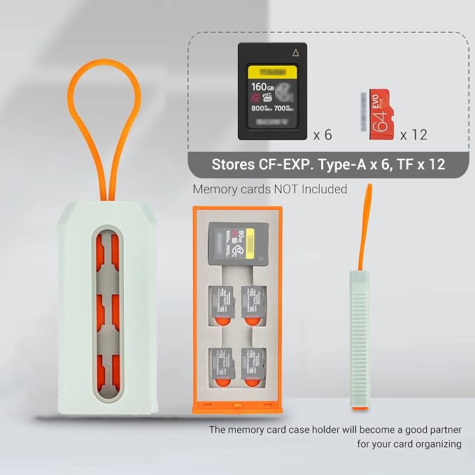 Memory Card Case for 6 CFexpress Type A Cards and 12 Micro SD Cards, Pop-up and Transparent Window Design, Micro SDHC/Micro SDXC/TF Card Holder, Micro SD and CFexpress Type-A Card Organizer - Image 2