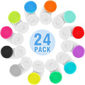 24 Pack Colorful Cute Contact Lens Cases, Bulk Storage Box with 12 Colors, Leak-Proof and Durable, Portable Storage Kit for Home and Travel by Unknown