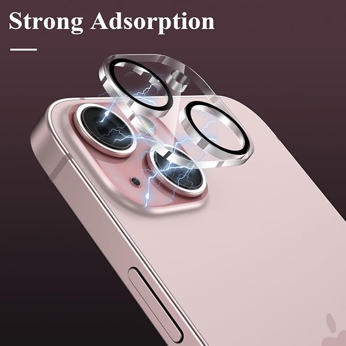 YWXTW [5 Pack Designed for iPhone 15 Camera Lens Protector, for iPhone 15 Plus Camera Lens Protector, Night Shooting Mode, Anti Scratch HD Clear 9H Hardness Tempered Glass - Image 4
