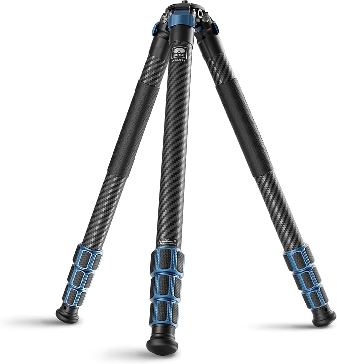 SIRUI AM-324 Carbon Fiber Camera Tripod 57", 32mm Tube, Max 20KG | 4-Section Legs, DSLR, Mirrorless Camera, Compact Design, Lightweight, Stable Support, Travel, Outdoor Photography by SIRUI