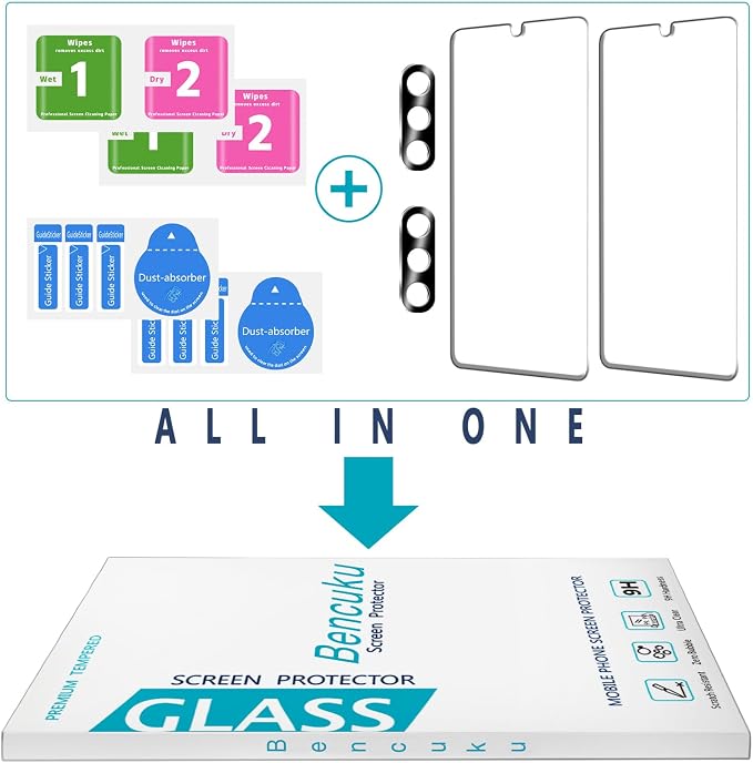 Screen Protector for Samsung Galaxy S22 Plus 5G Tempered Glass | with Camera Lens Protector, Fingerprint ID Compatible, Anti Scratch, Bubble Free, 2+2 Pack - Image 7