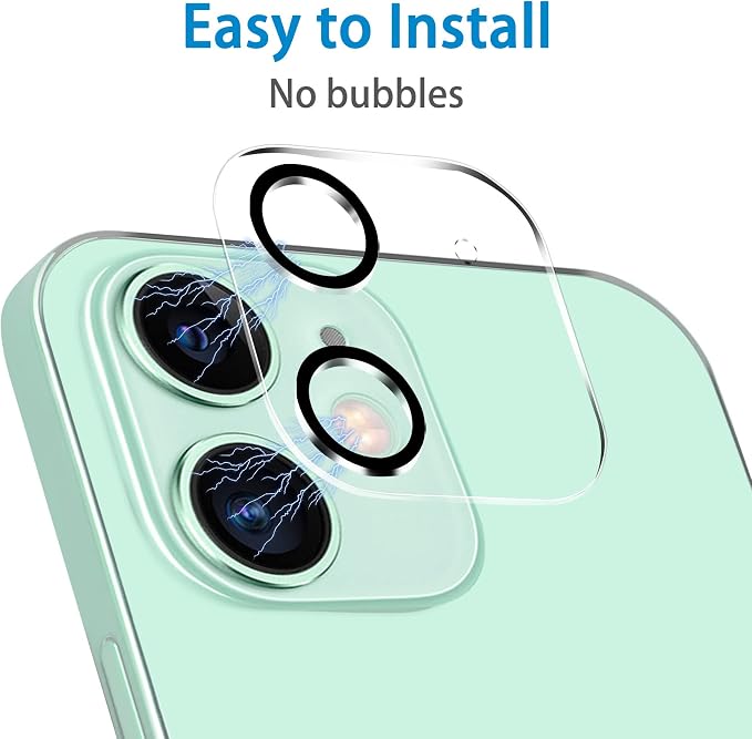 Dengduoduo 3 Pack Camera Lens Protector for iPhone 11 & iPhone 12 Mini, Ultra HD, Tempered Glass, 9H Hardness, Anti-Scratch, Case Friendly, Easy to Install [No Affect on Night Shots] - Image 5