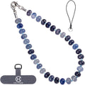 CH.yishi Crystal Beaded Phone Charm Wrist Strap Camera Lanyard | Handmade Cell Phone Chain,with Tether Tab,Keychain Bag Wallet Natural Stone Charm,Headphone Gemstone Decor,Camera Wrist Strap by CHyishi