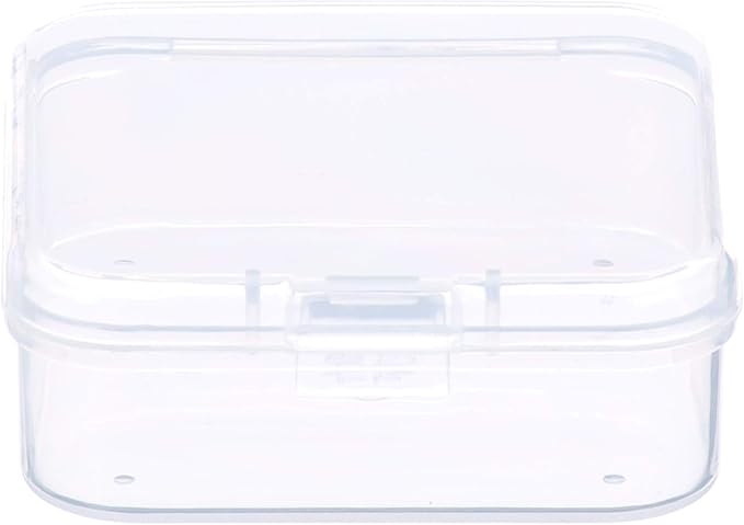 SATINIOR 12 Pack Clear Plastic Beads Storage Containers Box with Hinged Lid for Beads and More (2.12 x 2.12 x 0.79 Inch) - Image 4