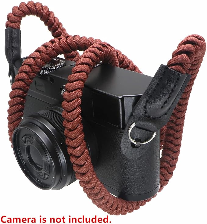 Paracord Camera Strap Long Camera Neck Shoulder Strap for SLR DSLR Digital Mirrorless Cameras 42inch/105cm Brown - Image 3
