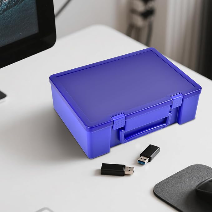 FULLCASE USB Flash Drive Case for SanDisk,for Samsung,for PNY,104-Slot | Hard Plastic Thumb Drive Organizer,for Lexar,for JOIOT,for SamData,for SIMMAX,Dual-size Removable Foam,Case Only Blue - Image 8