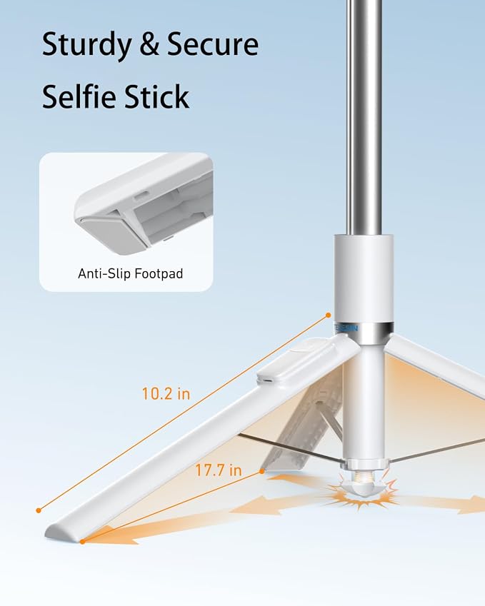 TELESIN 70" 0.1s Auto-Open Phone Tripods, Selfie Stick for iPhone & Android | Gravity-Activated Extendable Cell Phone Stand with Bluetooth Remote, 360° Adjustable Phone Tripods for Travel, Vlogging - Image 3
