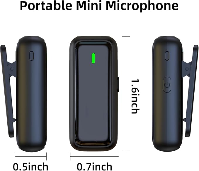 NPTCL 2 Pack Wireless Lavalier Microphone for iPhone 14/13/12/11 | Noise Canceling Lav Mic with 24 H Charging Case 70 Ft Transmission for Audio Recording Vlog TikTok Instagram - Image 9