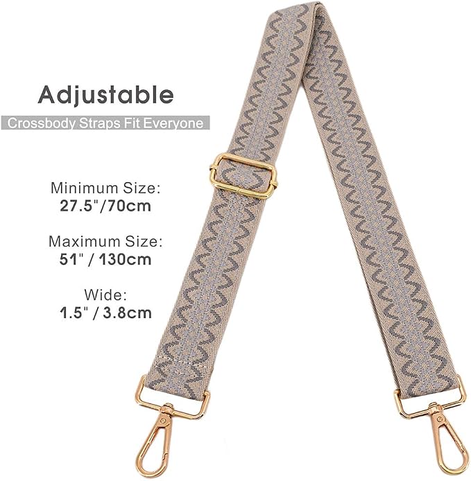 Replacement Purse Strap Shoulder Strap Adjustable Crossbody Strap for Women Crossbody Wide Shoulder Bag - Image 3