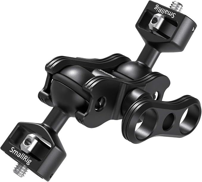 SMALLRIG Articulating Magic Arm with Double Ballheads (1/4" Screw) Monitor Mount for Field Monitor, Lights, Audio Recorders - 2070 by SmallRig