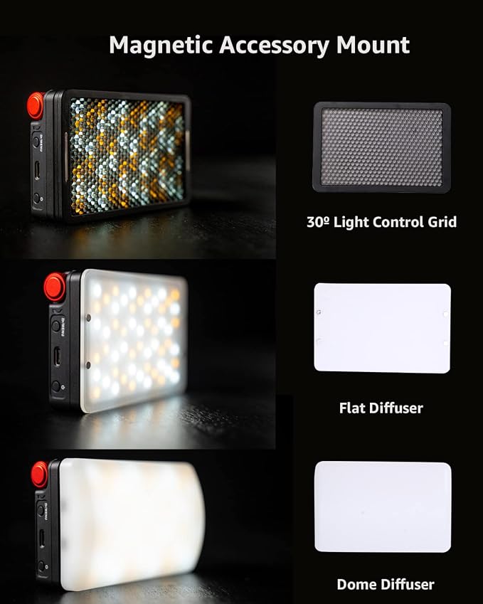 Aputure MC Pro Camera Lights,RGBWW LED Video Lights Lensed Mini LED Panel | Full Color Portable Photography Lighting,4200mAh Rechargeable Battery,APP Control, Support Magnetic Attraction - Image 3