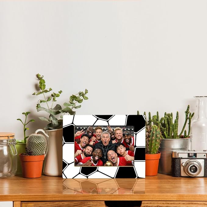 Soccer Picture Frame, Sports Themed Photo Frame, Tabletop Display Frames for Soccer Players and Coaches, Sports Decor for Home Office, Insert 4x6 Inches Photos - Image 5